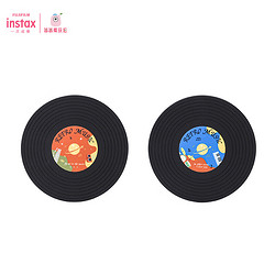 INSTAX 富士 复古音乐系列 黑胶杯垫 飞月*1件