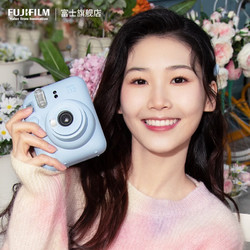 FUJIFILM 富士 instax mini12立拍立得相机3英寸相纸一次成像旅游相机礼盒 绣球蓝 官方标配