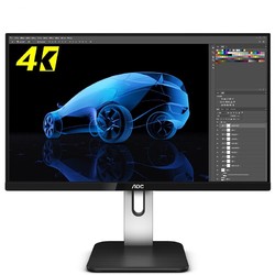 AOC 冠捷 U27P1U 27英寸 IPS 显示器(3840&times;2160、60Hz、99%sRGB）