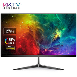 KKTV 27英寸 三微边设计 低蓝光爱眼 HDMI接口 电脑办公显示器显示器屏 K27ZH