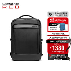 Samsonite 新秀丽 双肩包男 大容量背包商务15.6英寸电脑包旅行包 黑色 HS8