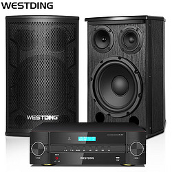 WESTDING 威斯汀 专业会议室音响设备套装蓝牙功放培训教室舞蹈室家庭KTV背景音乐系统壁挂音箱106+功放套装