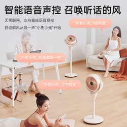 SINGFUN 先锋 电风扇空气循环扇家用直流变频大风力台扇遥控语音立式落地扇