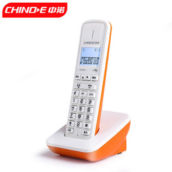 CHINOE 中诺 数字无绳电话机座机单机中文菜单子母机无线座机插电话线使用固话机W158橙色