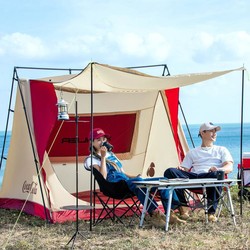 SCALER 思凯乐 可口可乐户外春秋郊游露营防雨帐篷大容量便捷天幕