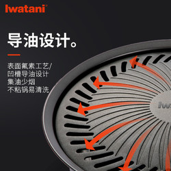 Iwatani 岩谷 烧烤盘ZK-05日式烤肉烧烤便携卡式炉家用户外不粘锅铁板烧