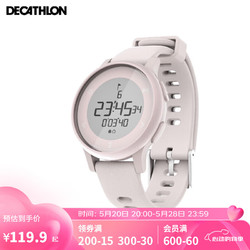 DECATHLON 迪卡侬 电子表女防水W500运动手表儿童闹钟青少年潮流桃粉色表盘-4128729
