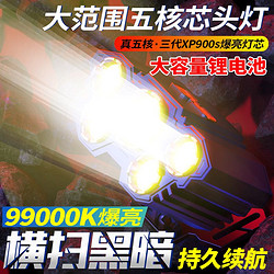 百亿补贴：PEAK 匹克 LED头灯强光远射超亮防水充电口头带夜钓户外跑步头灯矿工