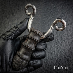 CooYoo 酷友 头羊钛合金弹弓 行三手工雕刻 高端手作EDC限量收藏版