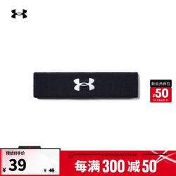 UNDER ARMOUR 安德玛 Performance 男子运动头带 1276990-001 黑色