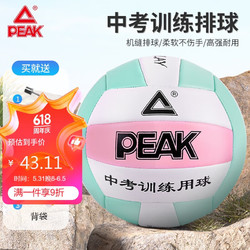 PEAK 匹克 排球中考专用比赛5号经典机缝PVC儿童男女学生训练排球白/海兰