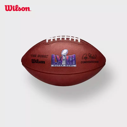 Wilson 威尔胜 2024NFL超级碗联名真皮橄榄球官方纪念真皮球