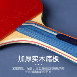 88VIP：DOUBLE FISH 双鱼 乒乓球拍官网正品专业级五星成人拍拍单拍套装5星拍比赛型