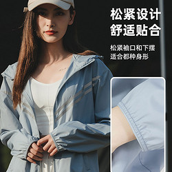 88VIP：Lanbu蓝步连帽皮肤衣防晒衣女款运动服休闲宽松跑步外套L23108-17