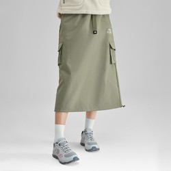 SKECHERS 斯凯奇 春夏时尚运动女士半裙梭织长裙潮流休闲L423W089