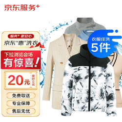 JINGDONG 京东 洗衣服务 衣服任洗5件1次