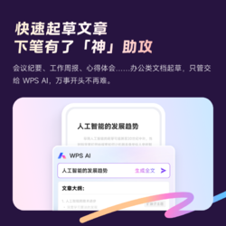 WPS大会员1年官方正版 AI会员PDF编辑转换 海报模板