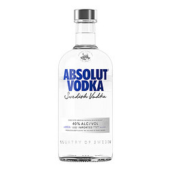 ABSOLUT VODKA 绝对伏特加 全球直采 Absolut Vodka 绝对伏特加原味经典瑞典洋酒 一瓶一码 700mL 1瓶