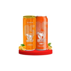 北冰洋 双拼汽水礼盒 桔汁+橙汁330ml*12罐 果汁碳酸饮料