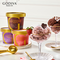 GODIVA 歌帝梵 巧克力碎草莓多口味冰淇淋 91g