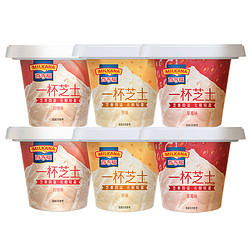 MILKANA 百吉福 一杯芝士混合口味6连杯(原味/草莓/白桃) 420g