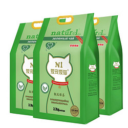 AATURELIVE N1爱宠爱猫 N1 爱宠爱猫N1甄红茶甄绿茶豆腐猫砂杜绝粘底结团紧实可冲厕所 甄茶系列 甄绿茶豆腐砂3.7kg*6包