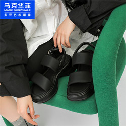 88VIP：MARK FAIRWHALE 马克华菲 2024夏女款厚底外穿法式凉鞋绝美沙滩鞋