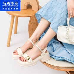 88VIP：MARK FAIRWHALE 马克华菲 2024夏季厚底休闲凉鞋学院风学生女鞋潮
