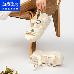 88VIP：MARK FAIRWHALE 马克华菲 2024夏季新款厚底一字带凉鞋女款沙滩鞋