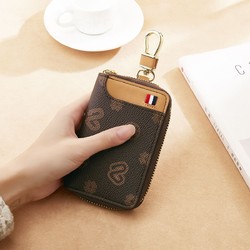 LAORENTOU 老人頭 老人头爆款轻奢轻薄钥匙包拉链大容量男女腰挂家用锁匙包多功能包