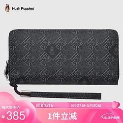 Hush Puppies 暇步士 男士手包简约商务印花款手拿包多功能大容量时尚钱包 棋盘系列