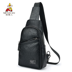 Mexican 稻草人 胸包男士潮牌大容量单肩包休闲运动胸前包男生斜挎包小背包