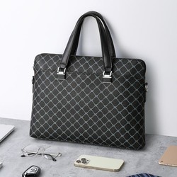 MULINSEN 木林森 送爸爸商务办公男士手提包单肩斜挎包商务休闲公文男包出差电脑包