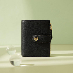 pierre cardin 皮尔&middot;卡丹 小巧零钱包女多卡位卡包简约时尚短款女士钱包送女友