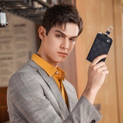 GOLF 高尔夫 时尚印花钥匙包男车钥匙收纳包钥匙扣小包礼盒装