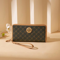 pierre cardin 皮尔&middot;卡丹 女士钱包高质感印花银包票夹卡包女包送女友