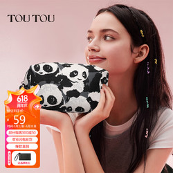 toutou 女士手拿包生日礼物简约百搭手提包时尚手拎钱包2572熊猫黑
