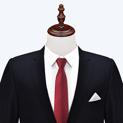 88VIP：HLA 海澜之家 领带拉链免打式桑蚕丝男士2024新款真丝正装配饰