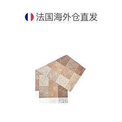 LOEWE 罗意威 欧洲直邮Loewe罗意威男女通用羊毛羊绒Anagram提花棋盘格流苏围巾