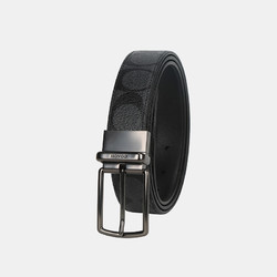 COACH 蔻驰 男士腰带经典标志商务休闲皮带双面可用送男友