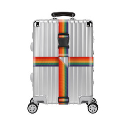 班哲尼 十字打包带出国托运拉杆箱捆绑带扎带行李箱托运打包带旅行安全捆箱带含行李书写牌彩虹色
