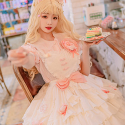 豹了个猫 原创lolita 奶兔烘焙屋甜美短裙连衣裙售完绝版 白色 XL