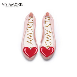Vis Amoris 允莫苏 英国品牌Visamoris允莫苏夏季磨砂裸心形中童果冻鞋 心形山茶花 37