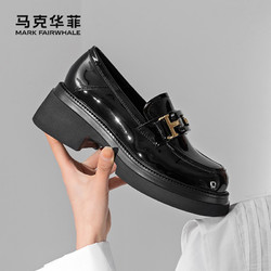 88VIP：MARK FAIRWHALE 马克华菲 2024春季新款乐福鞋厚底女鞋英伦小皮鞋