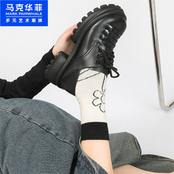88VIP：MARK FAIRWHALE 马克华菲 2024春季新款学院粗跟单鞋乐福鞋小皮鞋
