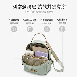 LEFF 轻便双肩包女2024新款外出儿童通勤小背包户外休闲旅行帆布包