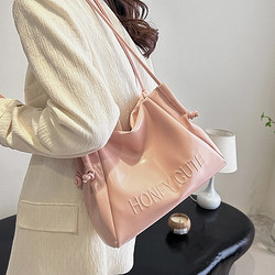 88VIP：CARTELO 卡帝乐鳄鱼 2024新款春夏时尚字母托特包百搭单肩包韩国大容量通勤包包女士