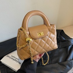 88VIP：CARTELO 卡帝乐鳄鱼 2024新款简约链条包时尚百搭单肩斜挎包高级感小香风菱格手提包