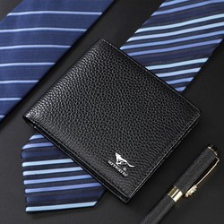 SEPTWOLVES 七匹狼 头层牛皮短款钱包多功能横款多卡位钱夹钱包票夹