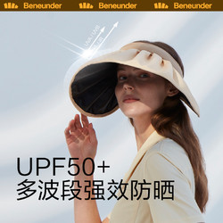88VIP：Beneunder 蕉下 倍护贝壳帽空顶防晒帽子女防紫外线遮脸遮阳太阳帽超大帽檐